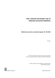 Use, misuse and proper use of national accounts statistics