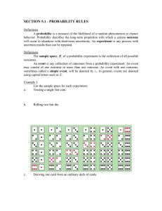 SECTION 5.1 - PROBABILITY RULES