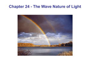 Chapter 24 - The Wave Nature of Light
