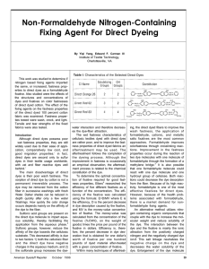 Non-Formaldehyde Nitrogen-Containing Fixing Agent For Direct Dyeing