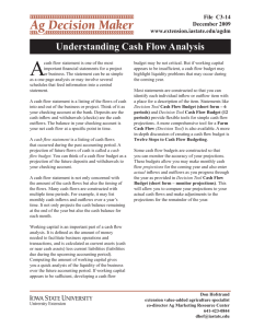 A Understanding Cash Flow Analysis File  C3-14 December 2009