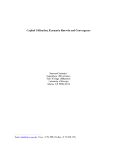 Capital Utilization, Economic Growth and Convergence