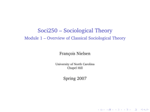 Soci250 – Sociological Theory François Nielsen Spring 2007