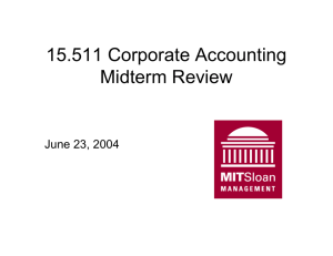 15.511 Corporate Accounting Midterm Review June 23, 2004
