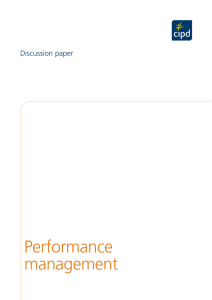 Performance management Discussion paper