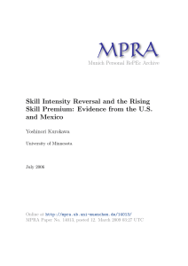 MPRA Skill Intensity Reversal and the Rising and Mexico