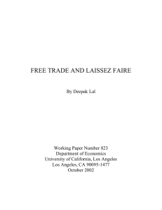 FREE TRADE AND LAISSEZ FAIRE