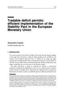 Tradable deficit permits: efficient implementation of  the Monetary Union