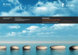 Philosophy  Undergraduate study 2016