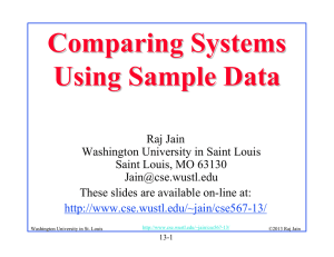 Comparing Systems Using Sample Data