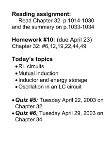 Reading assignment:  Homework #10: Today’s topics