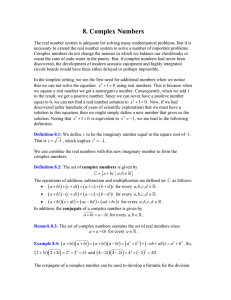 8. Complex Numbers