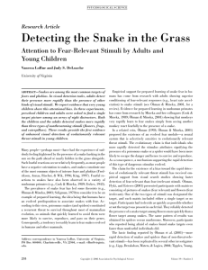 Detecting the Snake in the Grass Young Children Research Article