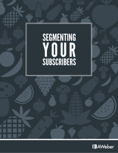 YOUR SEGMENTING SUBSCRIBERS !