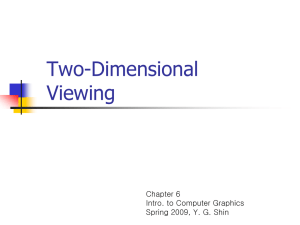 Two-Dimensional Viewing Chapter 6 Intro. to Computer Graphics