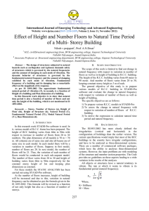 Effect of Height and Number Floors to Natural Time Period