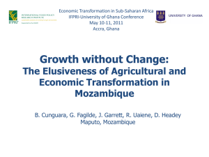 Economic Transformation in Sub-Saharan Africa IFPRI-University of Ghana Conference May 10-11, 2011