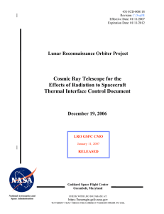 Cosmic Ray Telescope for the Effects of Radiation to Spacecraft