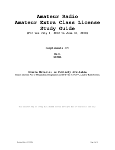 Amateur Radio Amateur Extra Class License Study Guide