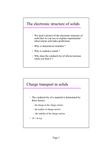 The electronic structure of solids