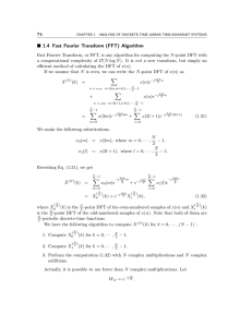 1.4 Fast Fourier Transform (FFT) Algorithm