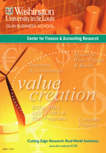 Center for Finance &amp; Accounting Research www.olin.wustl.edu/CFAR DRAFT COPY