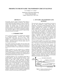 PROSPECTS FOR DYNAMIC TRANSMISSION CIRCUIT RATINGS ABSTRACT 2.  DYNAMIC TRANSMISSION LINE RATINGS