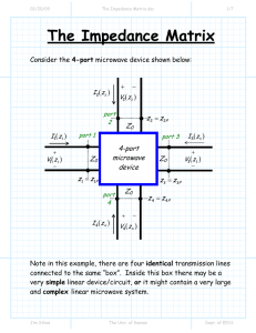 The Impedance Matrix ( ) z Z