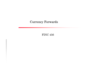 Currency Forwards FINC 456