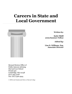 Careers in State and Local Government