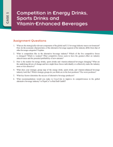 Competition in Energy Drinks, Sports Drinks and Vitamin-Enhanced Beverages Assignment Questions