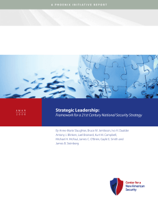 Strategic Leadership: Framework for a 21st Century National Security Strategy