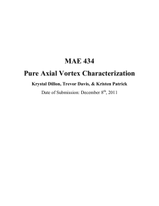 MAE 434 Pure Axial Vortex Characterization