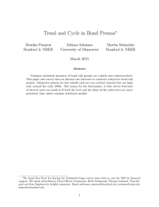 Trend and Cycle in Bond Premia