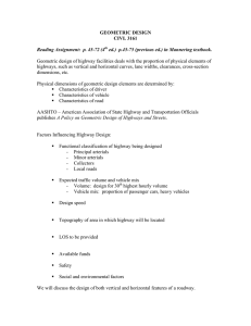GEOMETRIC DESIGN CIVL 3161  Reading Assignment:  p. 45-72 (4