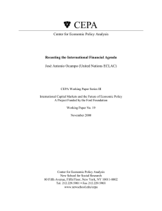CEPA Center for Economic Policy Analysis  José Antonio Ocampo (United Nations ECLAC)