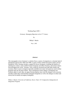 Working Paper CIIP-1 by Philip L. Martin