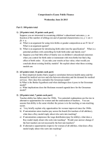Comprehensive Exam: Public Finance Wednesday June 26 2013