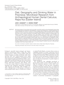 Diet, Geography and Drinking Water in Polynesia: Microfossil Research from