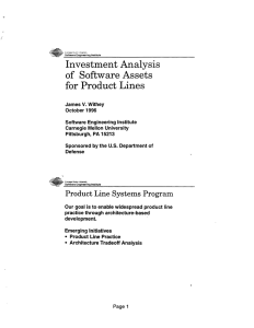 Investment Analysis of  Software Assets for Product Lines