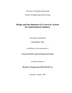 Design and Development of a Conveyor System for Semiconductor Industry