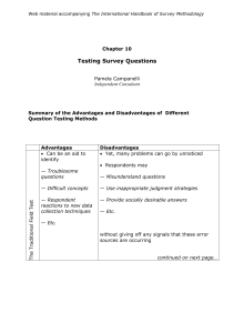 Testing Survey Questions