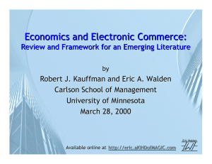 Economics and Electronic Commerce: