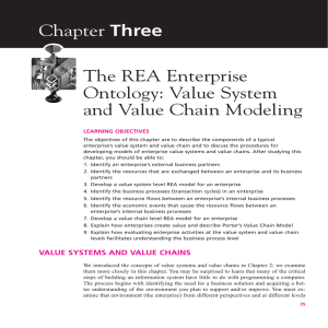 Chapter Three The REA Enterprise Ontology: Value System