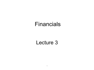Financials Lecture 3 1