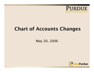 Chart of Accounts Changes May 30, 2006