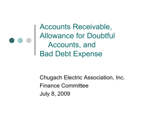 Accounts Receivable, Allowance for Doubtful Accounts, and Bad Debt Expense