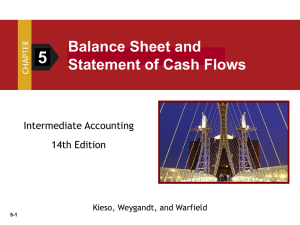 5 Balance Sheet and Statement of Cash Flows Intermediate Accounting