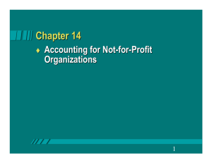 Chapter 14 Accounting for Not - for
