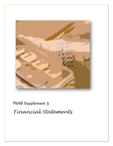 PSAB Supplement 5 Financial Statements